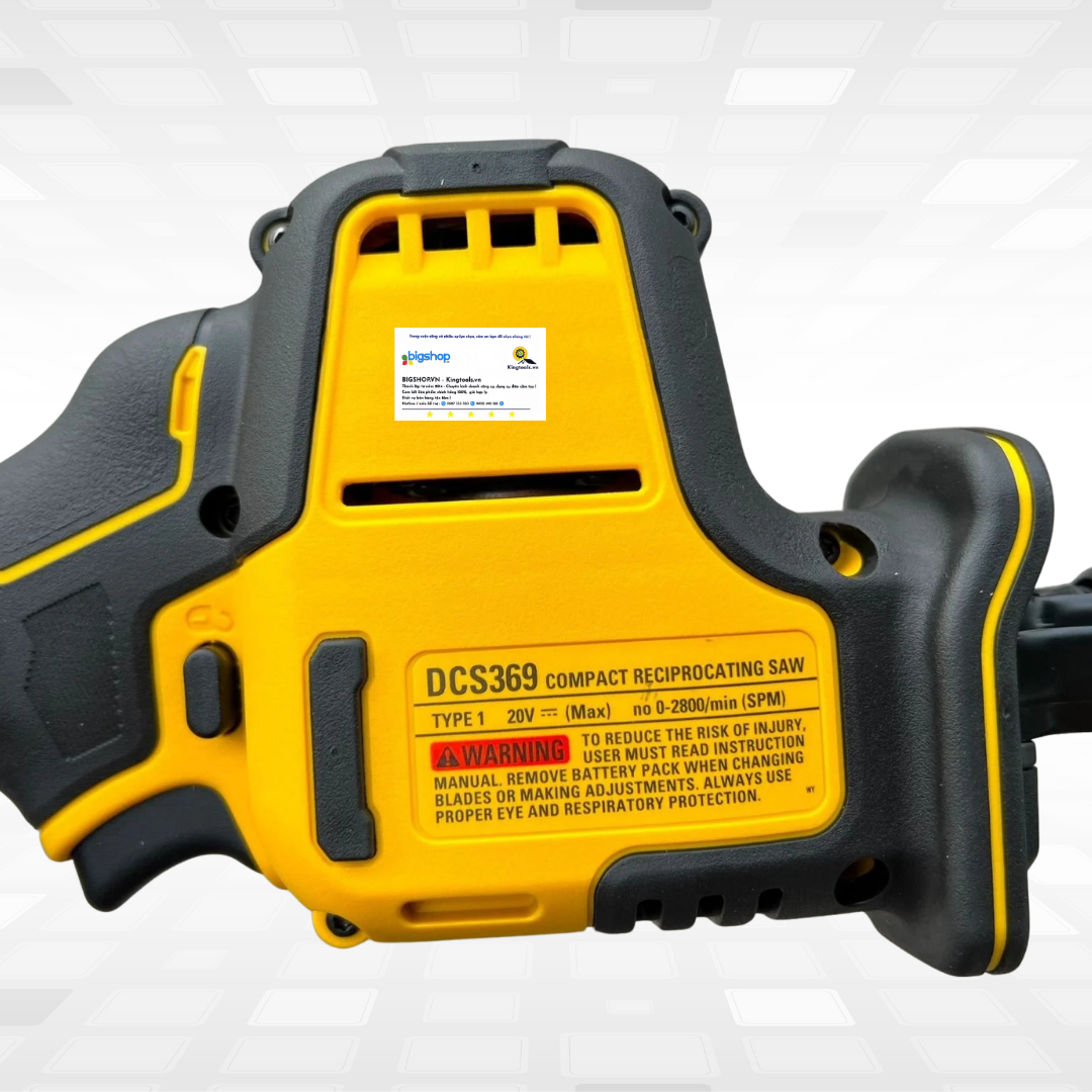 Máy cưa kiếm dùng pin 20V DEWALT DCS369B (Thân máy)