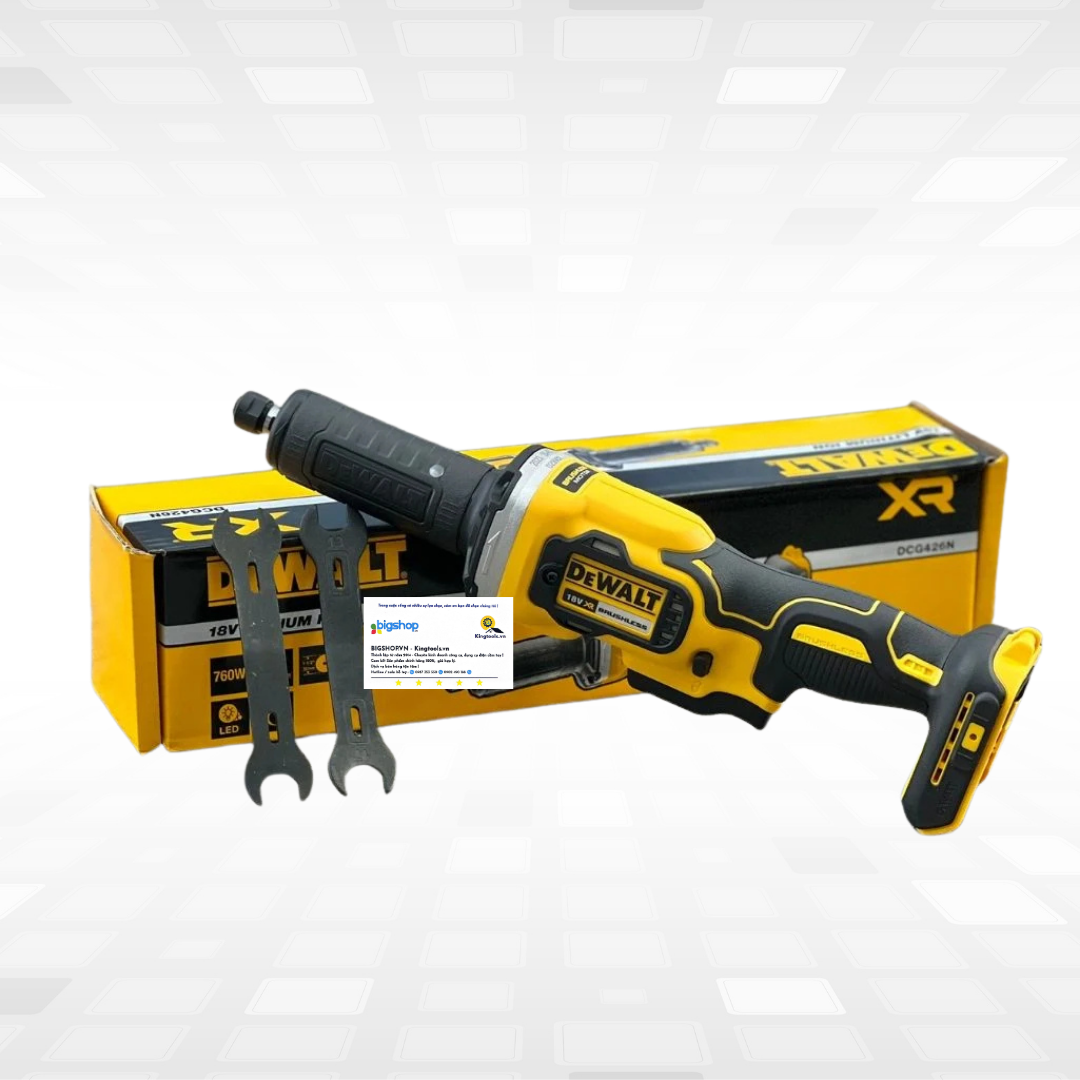 Máy mài khuôn thẳng dùng pin 18V/20V Max DEWALT DCG426N-XJ (Thân máy)