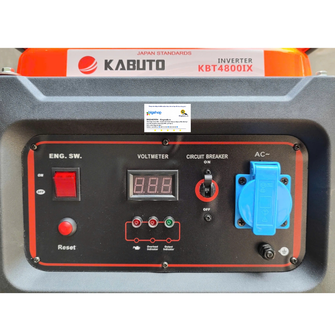 Máy phát điện dùng xăng Inverter KABUTO KBT4800IX (Công suất 3.8kW)