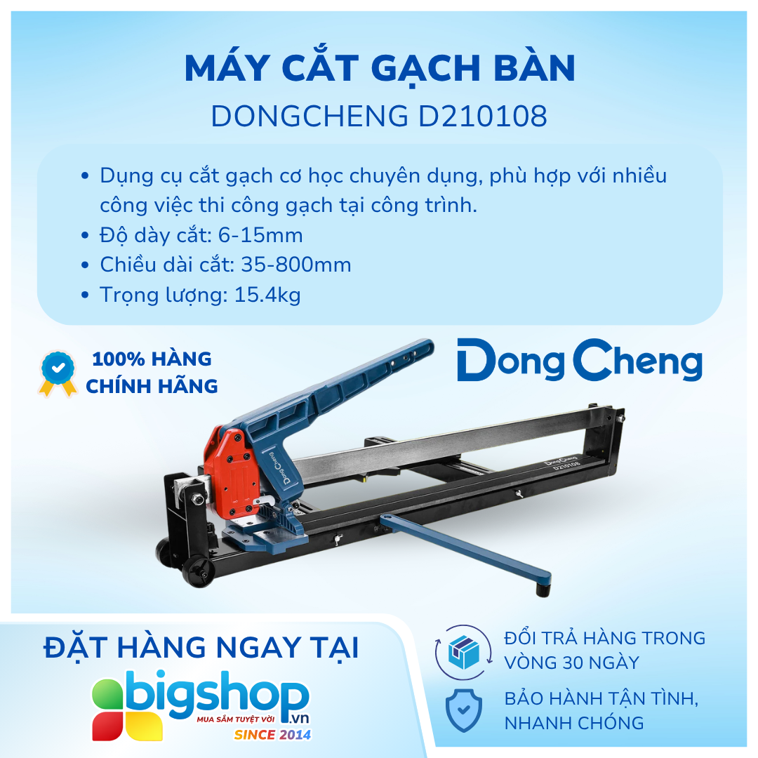 Máy cắt gạch bàn DONGCHENG D210108 (Dài 800mm, 1 ray)