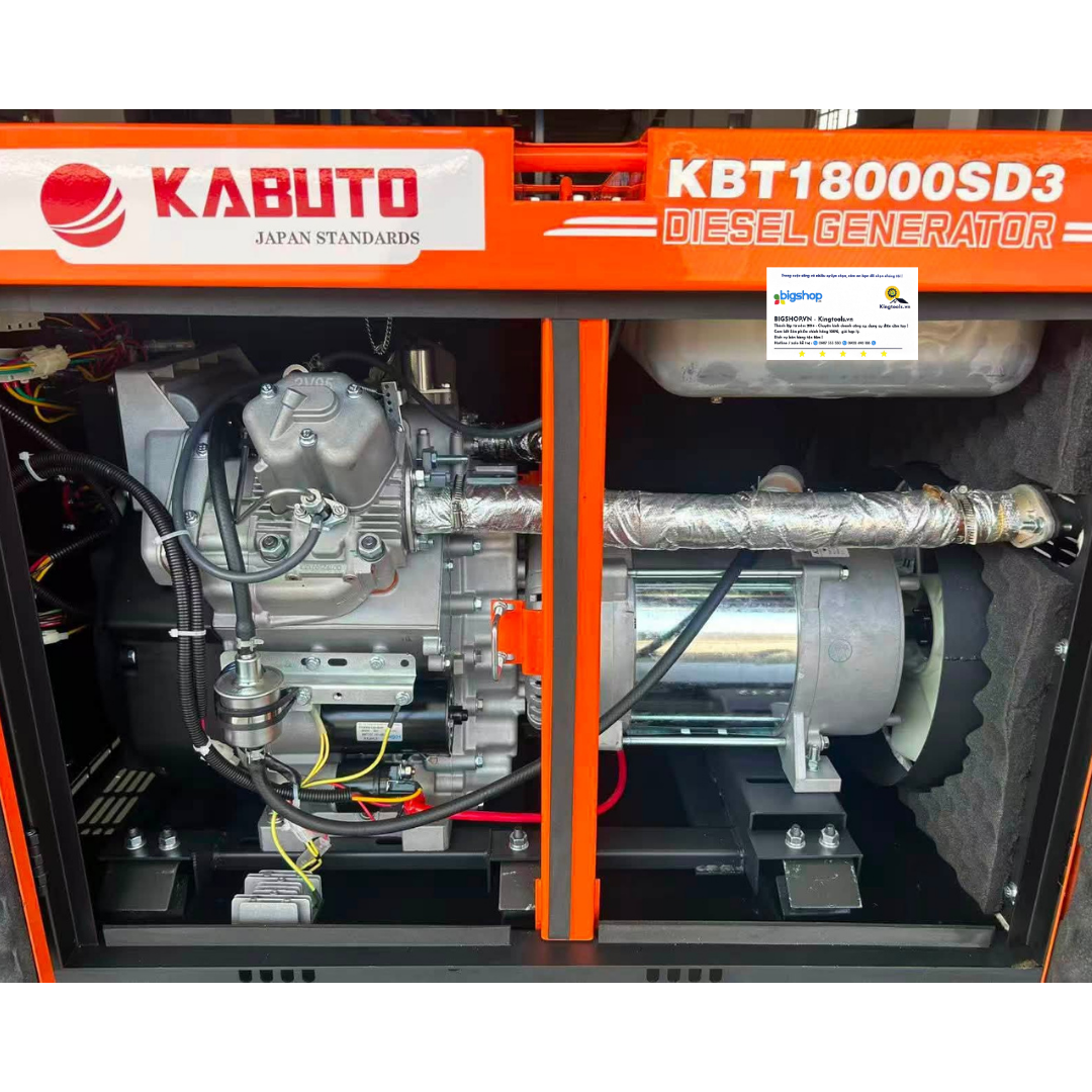 Máy phát điện dùng dầu diesel KABUTO KBT18000SD3 (Công suất 14kW)
