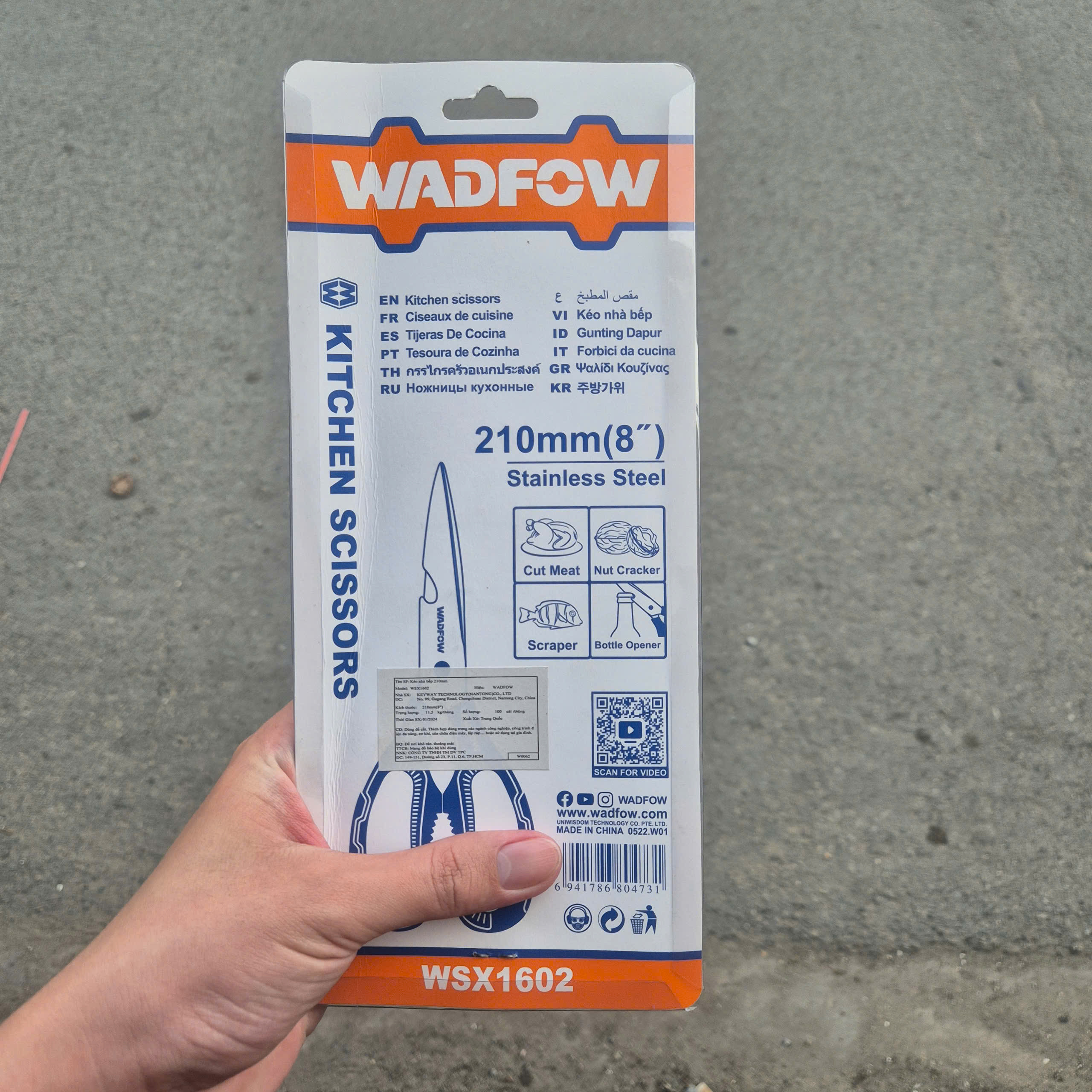 Kéo nhà bếp 210mm WADFOW WSX1602