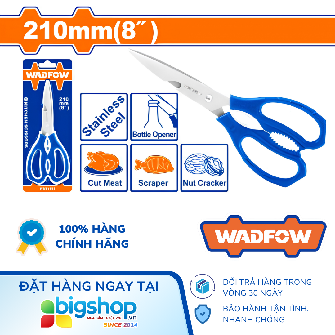 Kéo nhà bếp 210mm WADFOW WSX1602