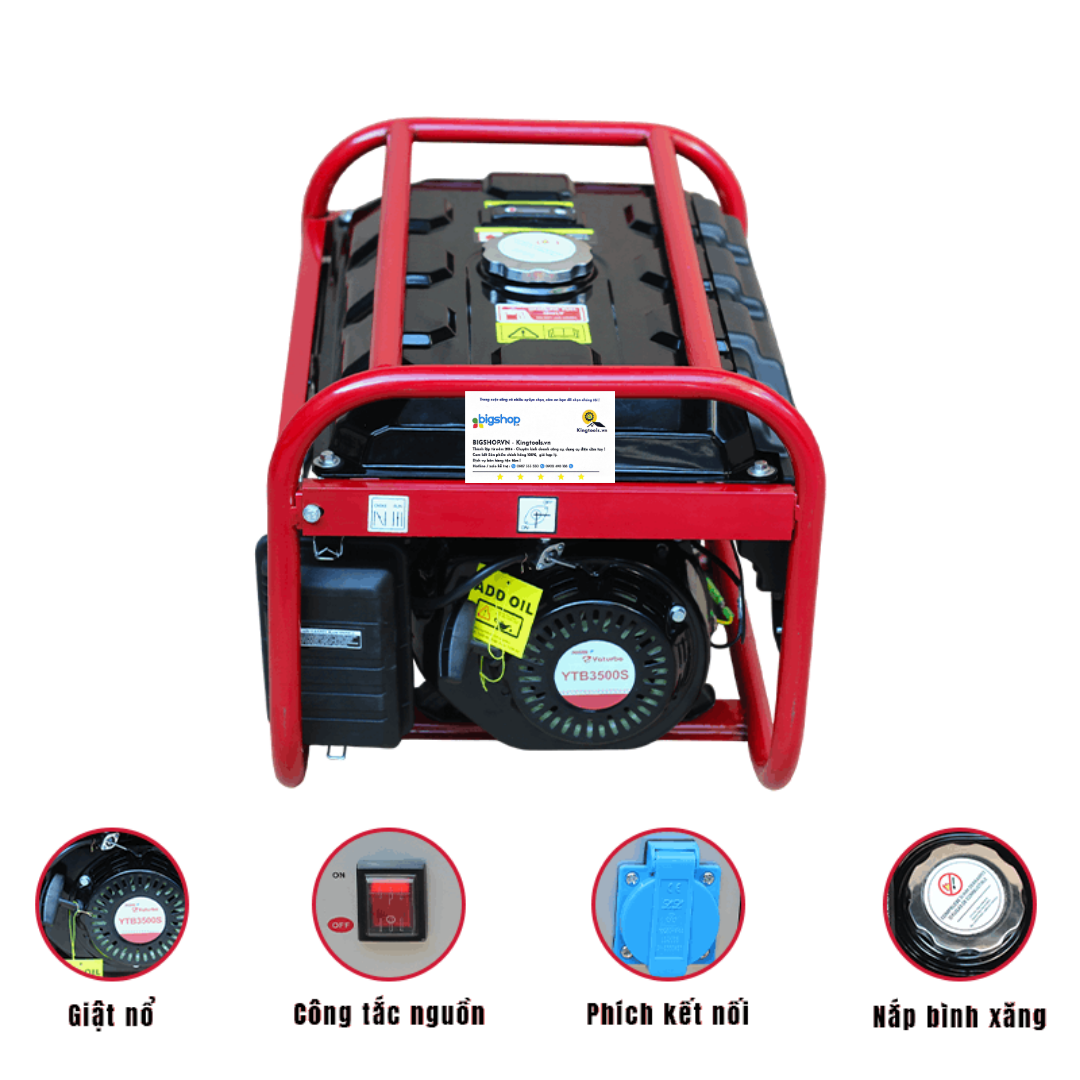 Máy phát điện chạy xăng YATURBO YTB3500S (Công suất 3.0kW)