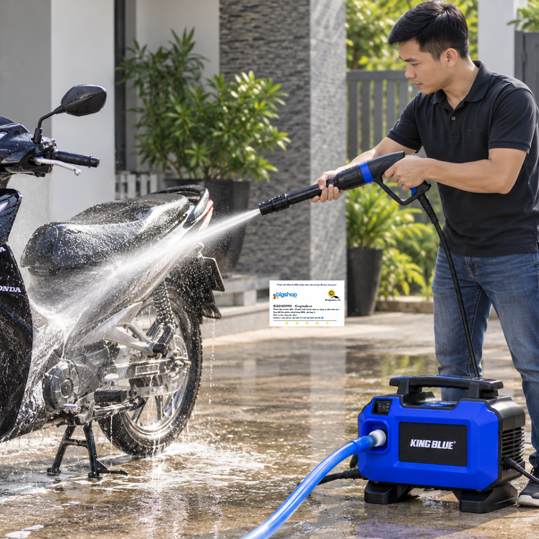 Máy rửa xe áp lực cao KINGBLUE KBA-UL1200 (Công suất 1200W)