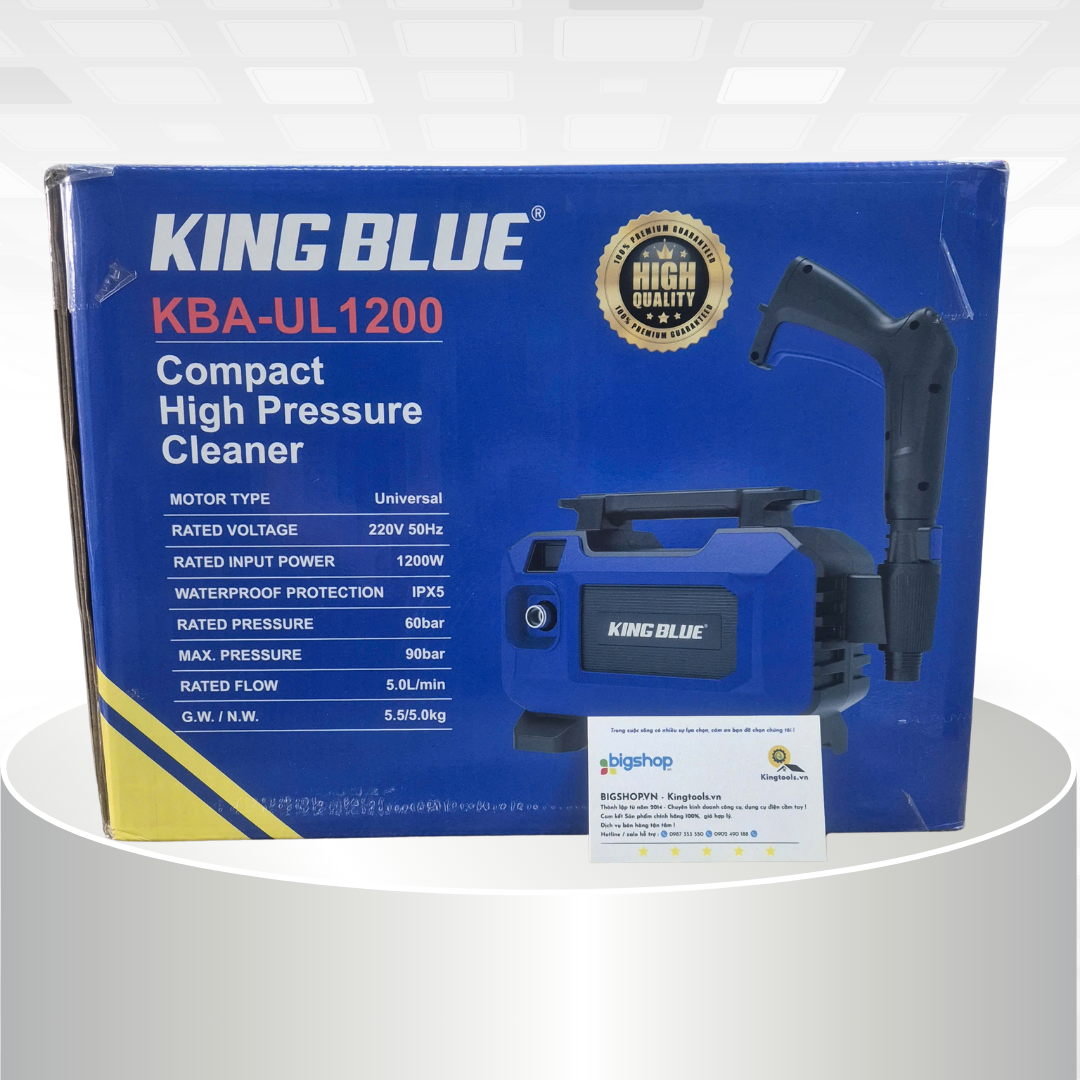 Máy rửa xe áp lực cao KINGBLUE KBA-UL1200 (Công suất 1200W)