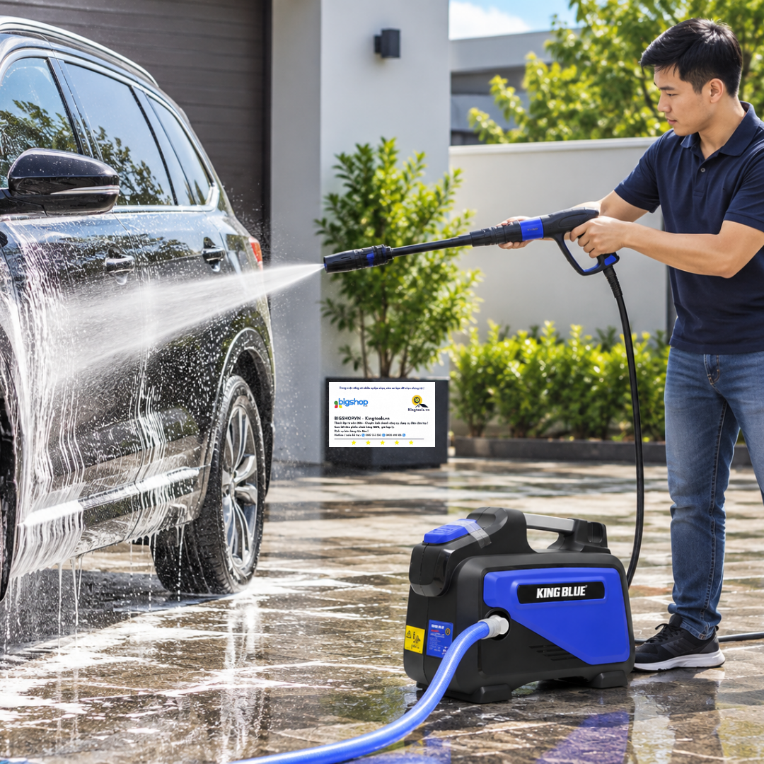 Máy rửa xe tiêu âm KINGBLUE KBA-US1500 (Công suất 1500W)
