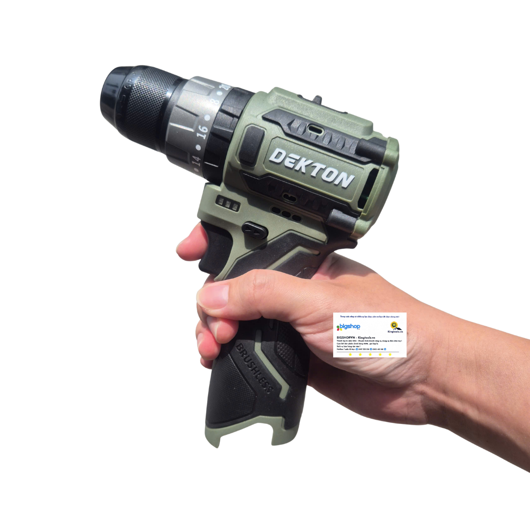 Combo máy khoan pin 16.8V DEKTON D16-ID1060XPRO, kèm 1 cục pin 2.0Ah (B2000TP) và sạc 2.0A (S2000)