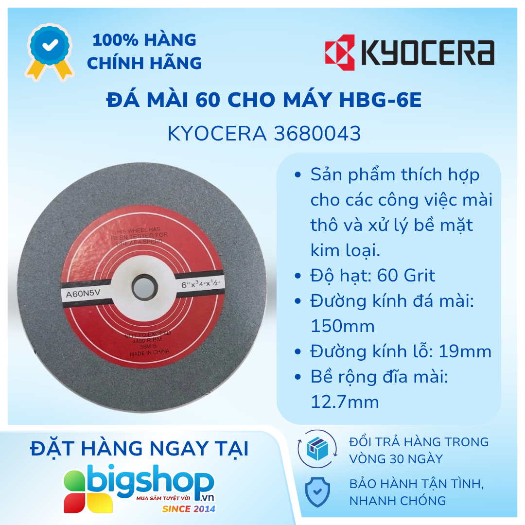 Đá mài 60 cho máy HBG-6E KYOCERA 3680043