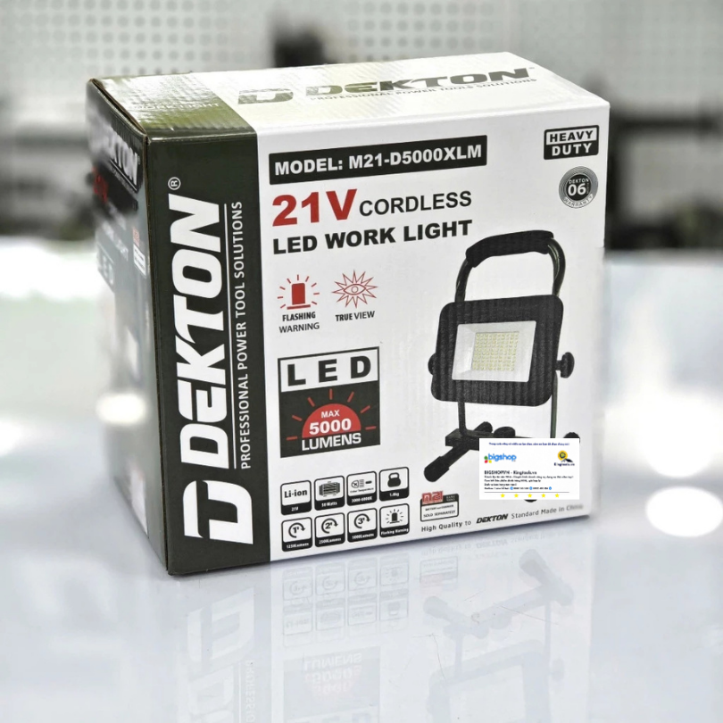 Đèn công trình dùng pin DEKTON M21-D5000XLM - Thân máy (Độ sáng tối đa 5000 Lumens)