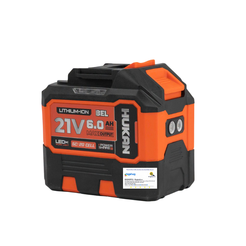 Pin Lithium-ion 21V/6.0Ah HUKAN G1-BEL6020-P6 (20 cell)