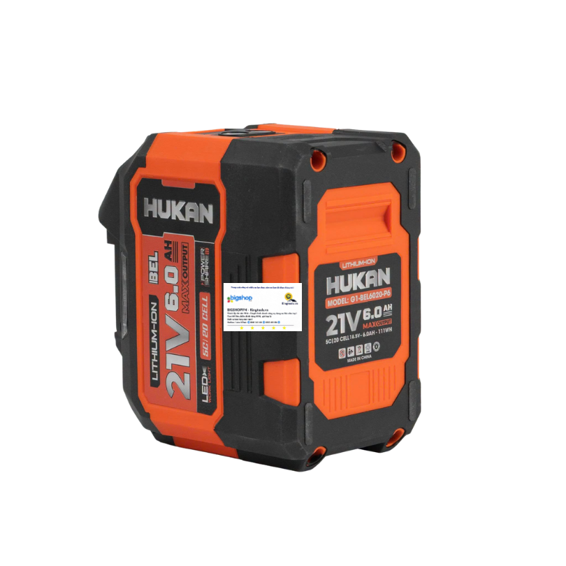 Pin Lithium-ion 21V/6.0Ah HUKAN G1-BEL6020-P6 (20 cell)