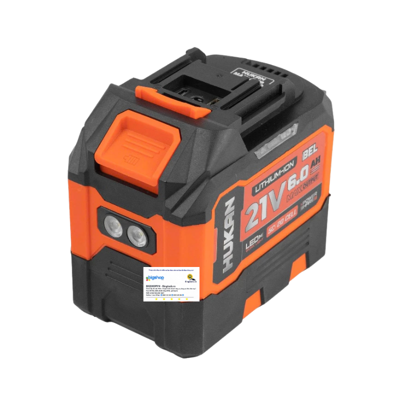 Pin Lithium-ion 21V/6.0Ah HUKAN G1-BEL6020-P6 (20 cell)