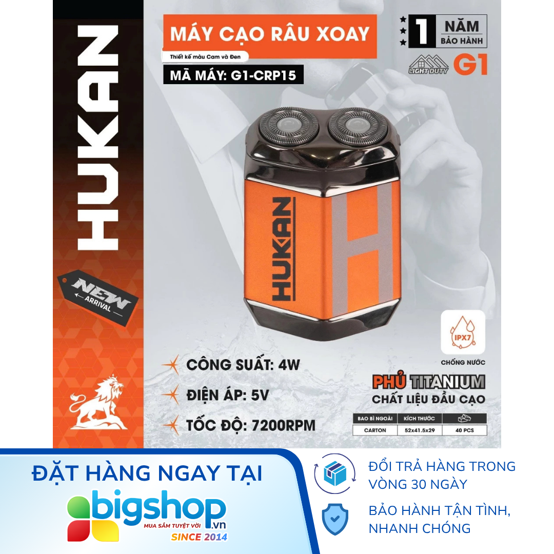 Máy cạo râu xoay HUKAN G1-CRP15