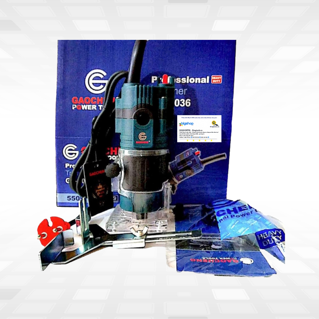 Máy phay gỗ cầm tay GAOCHENG PRO GC-T036 (Công suất 550W)