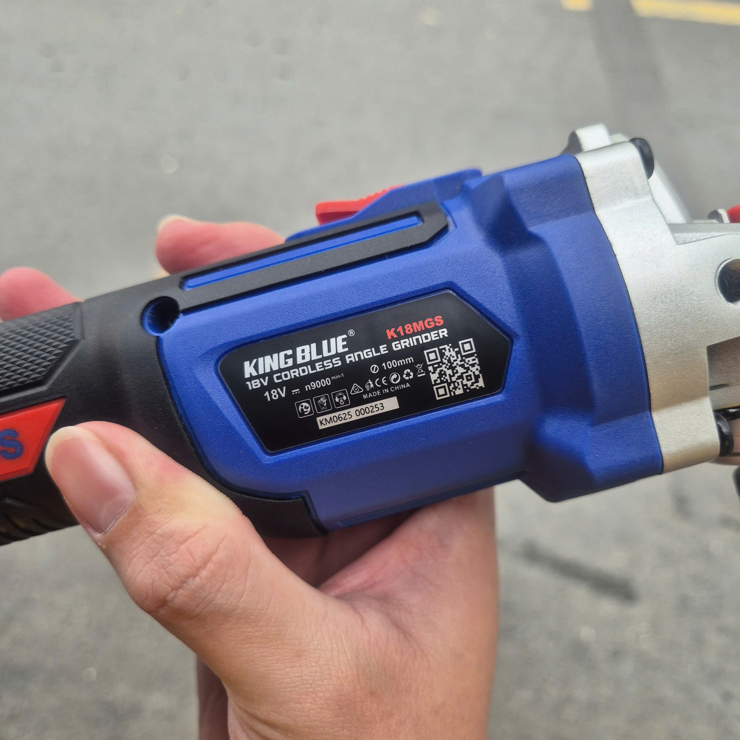 Máy mài góc dùng pin 18V KINGBLUE K18MGS (Đĩa 100mm) - Thân máy