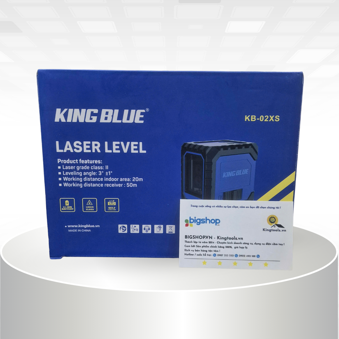 Máy cân bằng laser 2 tia xanh KINGBLUE KB-02XS