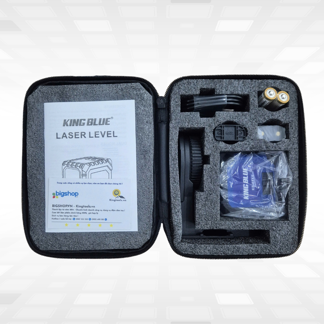 Máy cân bằng laser 2 tia xanh KINGBLUE KB-02XS