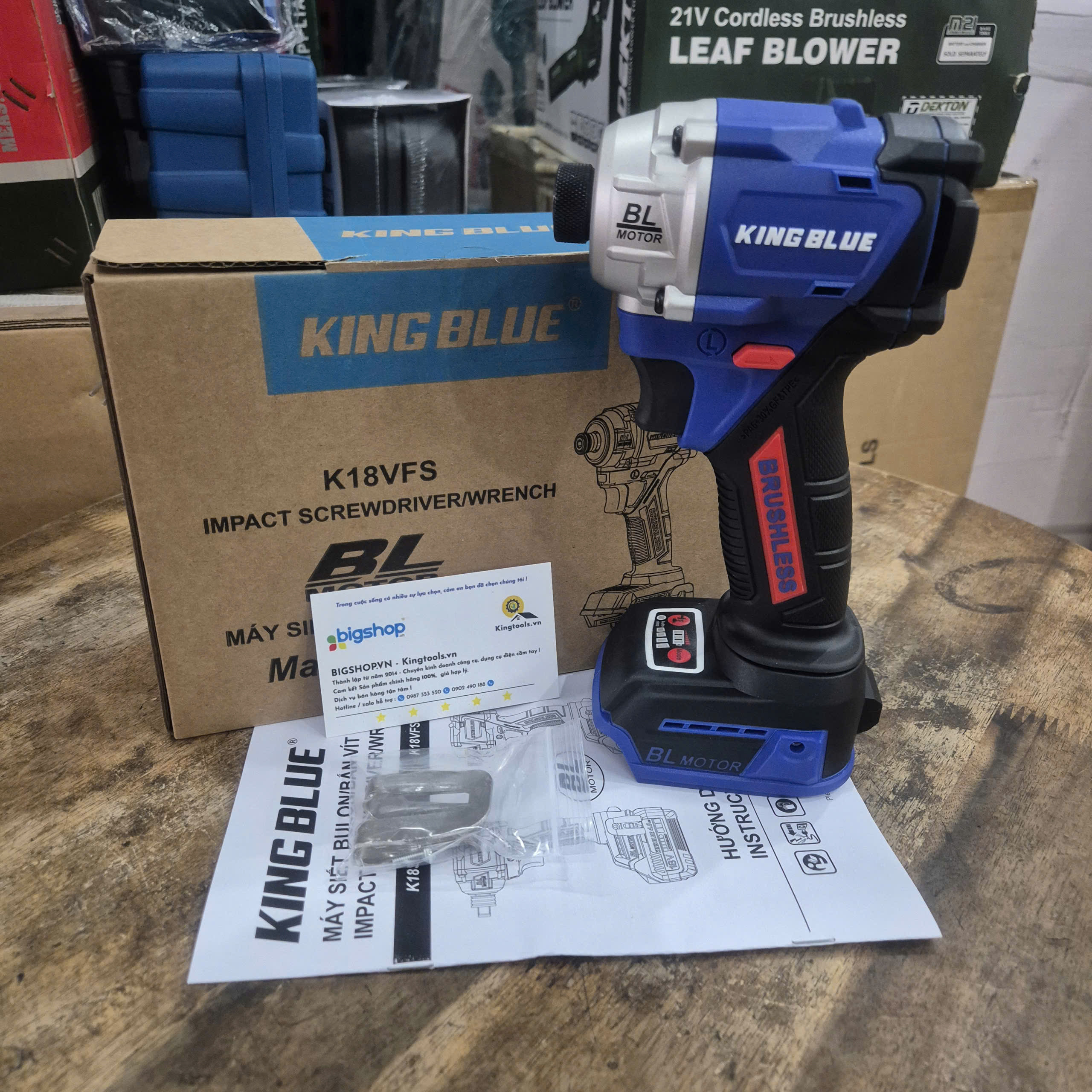 Máy bắn vít dùng pin 18V KINGBLUE K18VFS (Lực siết 230Nm) - Thân máy