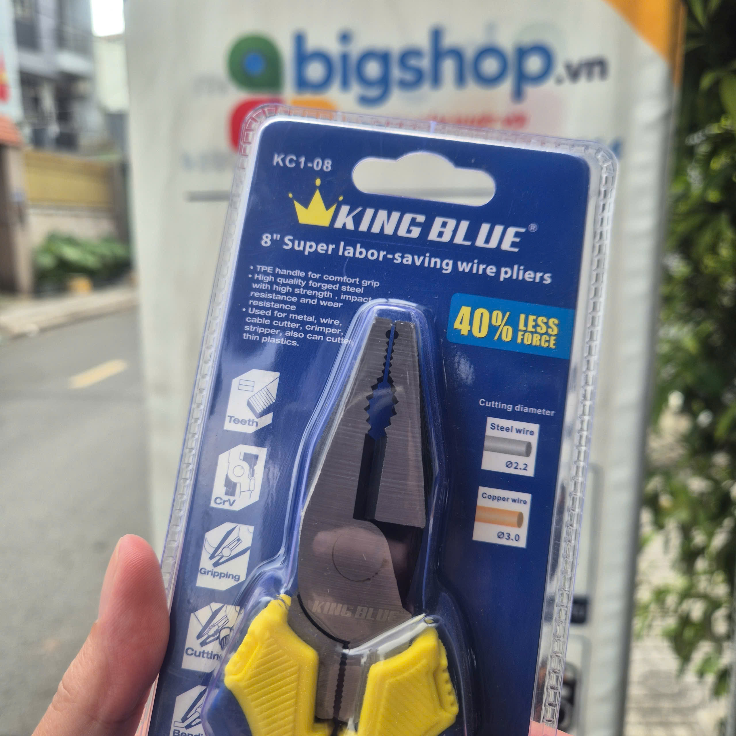 Kìm điện KINGBLUE KC1-08 (Kích thước 8 inch)