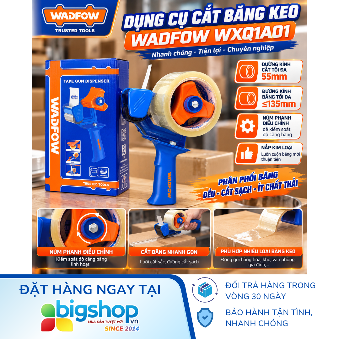 Dụng cụ cắt băng keo WADFOW WXQ1A01 (Đường kính cắt tối đa 55mm)