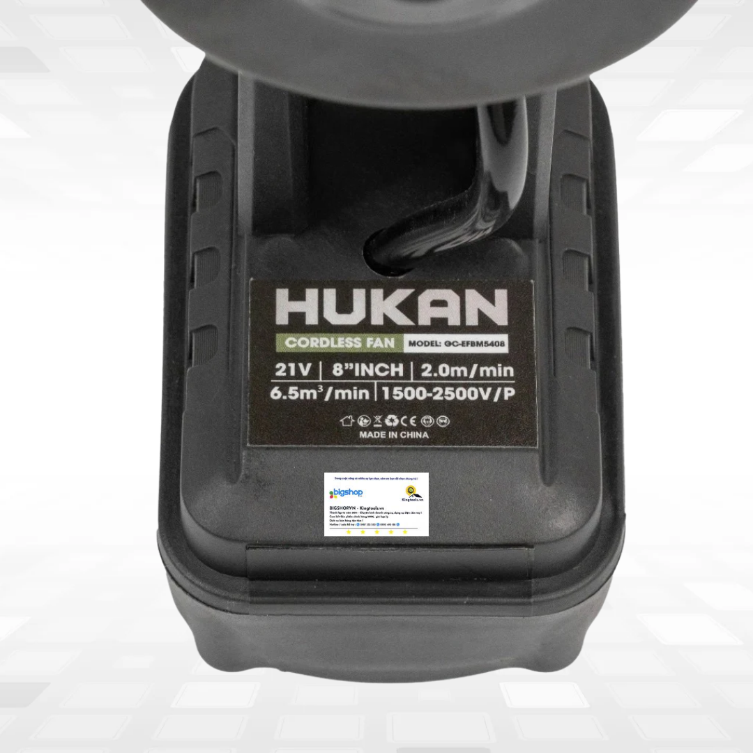 Quạt dùng pin 21V HUKAN GC-EFBM5408 (Kích thước 8 inch) - Thân máy