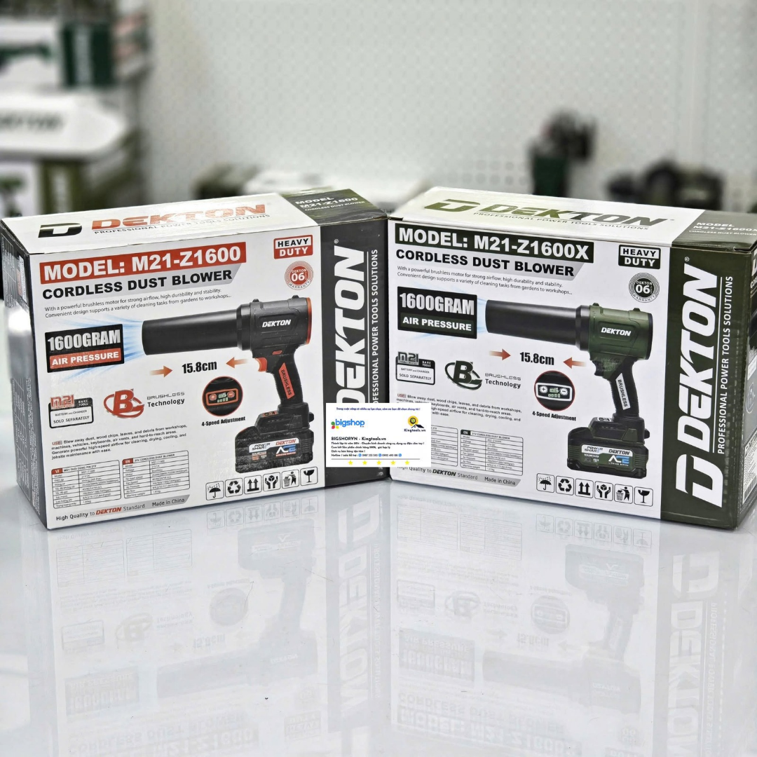Máy thổi phản lực dùng pin 21V DEKTON M21-Z1600