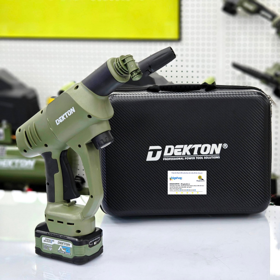 Máy rửa xe dùng pin 21V DEKTON M21-SRX1406XPROMAX (Công suất 450W)