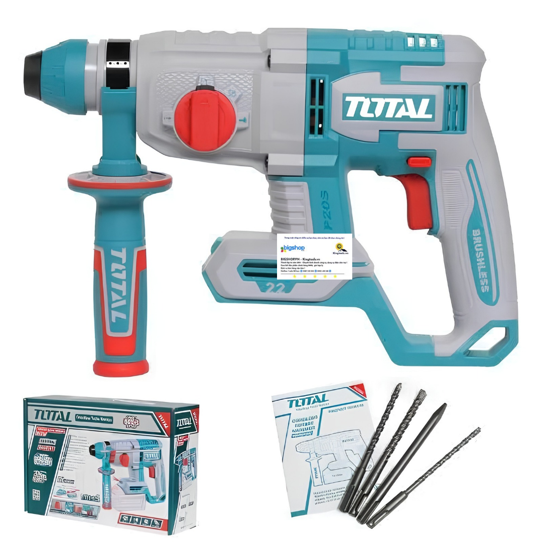 Máy khoan đục bê tông pin 20V TOTAL TRHLI22208 (Chưa bao gồm pin và sạc)