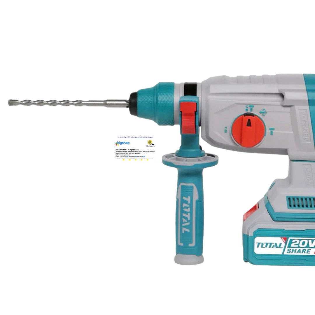 Máy khoan đục bê tông pin 20V TOTAL TRHLI222085 (2 pin 4.0Ah và sạc)