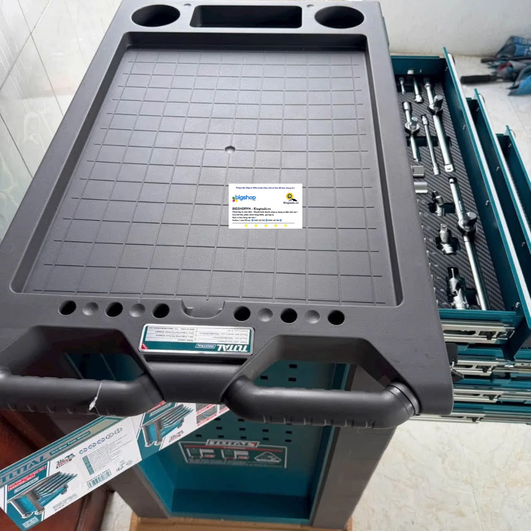 Bộ 356 món trong tủ xe đẩy đựng công cụ TOTAL THPTCS73561