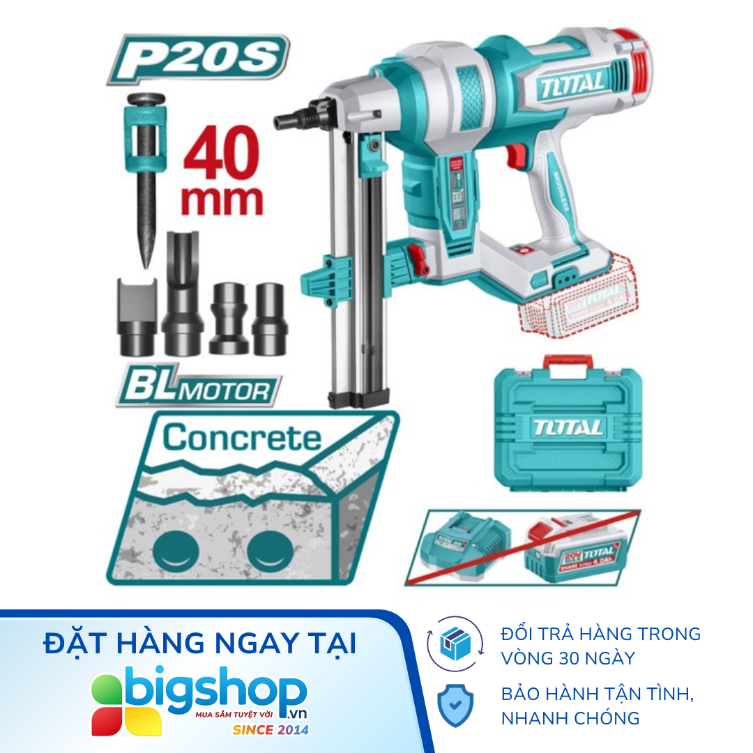 Máy bắn đinh bê tông dùng pin 20V TOTAL TCNLI9005 - Thân máy