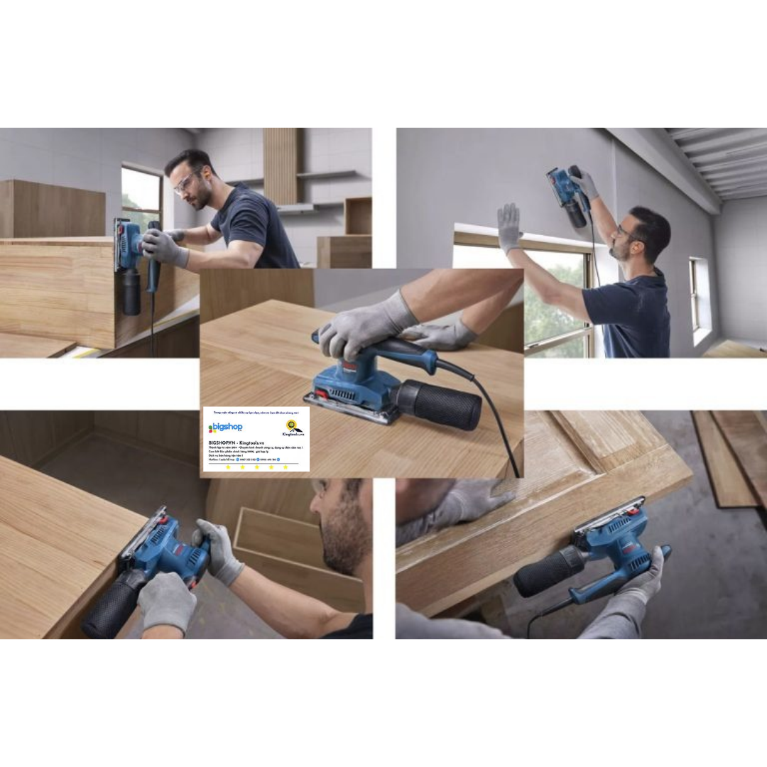 Máy chà nhám rung BOSCH GSS 20-18 A (Công suất 200W, kích thước đế chà 90 x 183 mm)