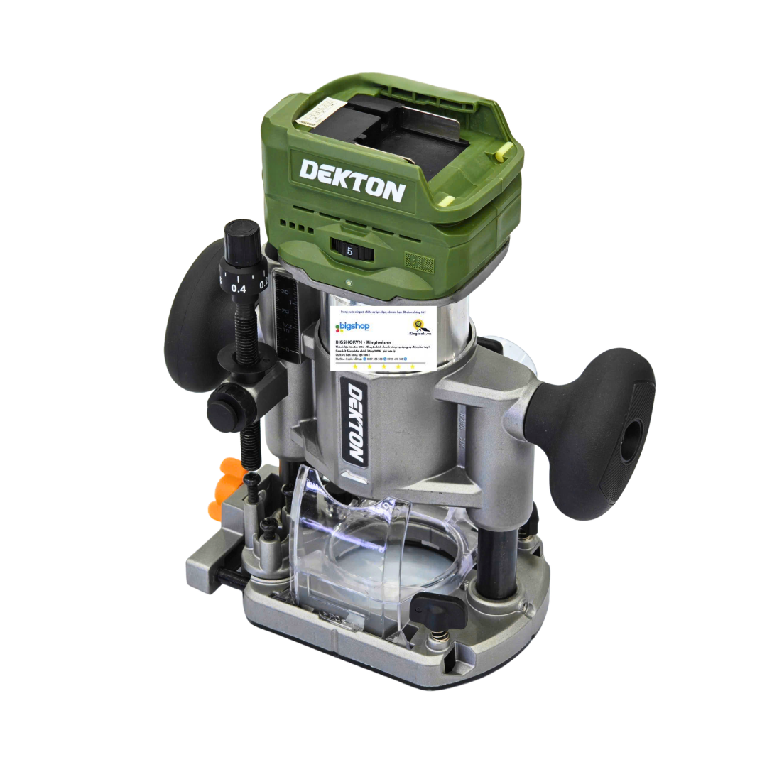Máy phay gỗ dùng pin 21V DEKTON M21-MS635XPRO (Mũi 6.35mm) - Thân máy