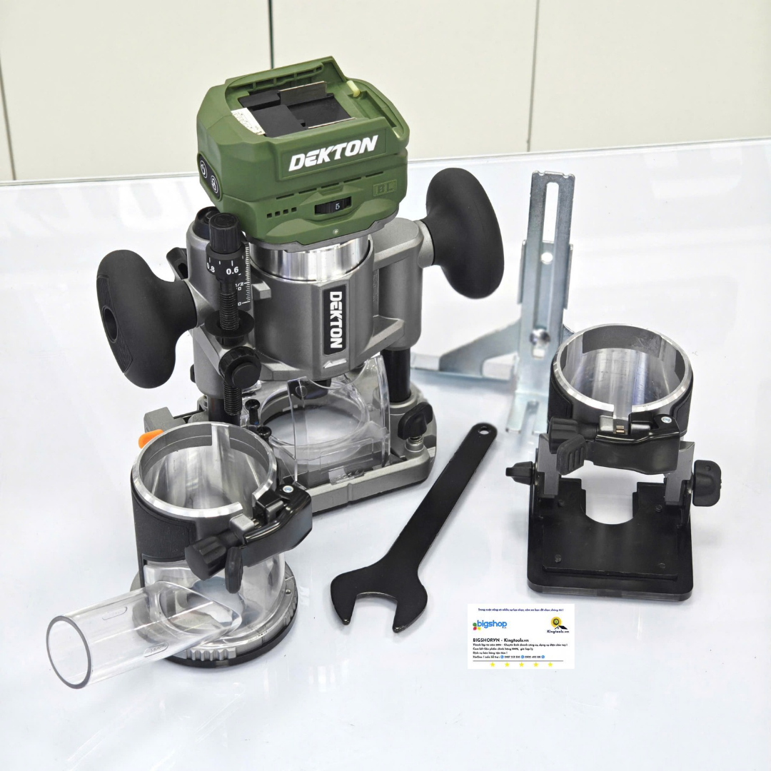 Máy phay gỗ dùng pin 21V DEKTON M21-MS635XPRO (Mũi 6.35mm) - Thân máy