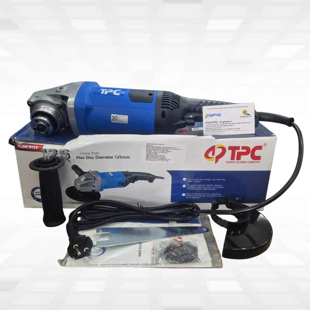 Máy mài góc TPC 9125 (Công suất 1200W, đĩa 125mm)