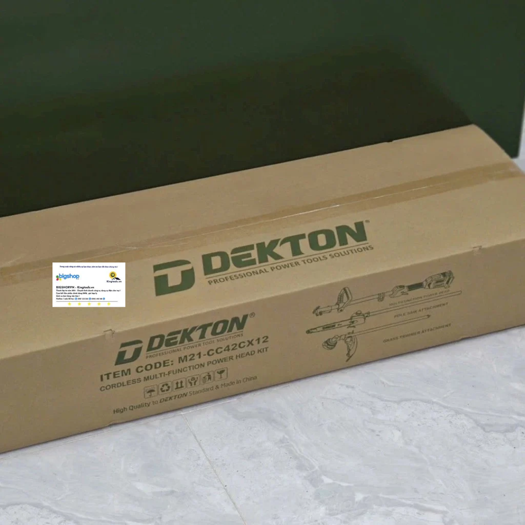 Máy cắt 2 trong 1 dùng pin 21V DEKTON M21-CC42CX12 (Cắt cỏ kết hợp cưa xích) - Thân máy