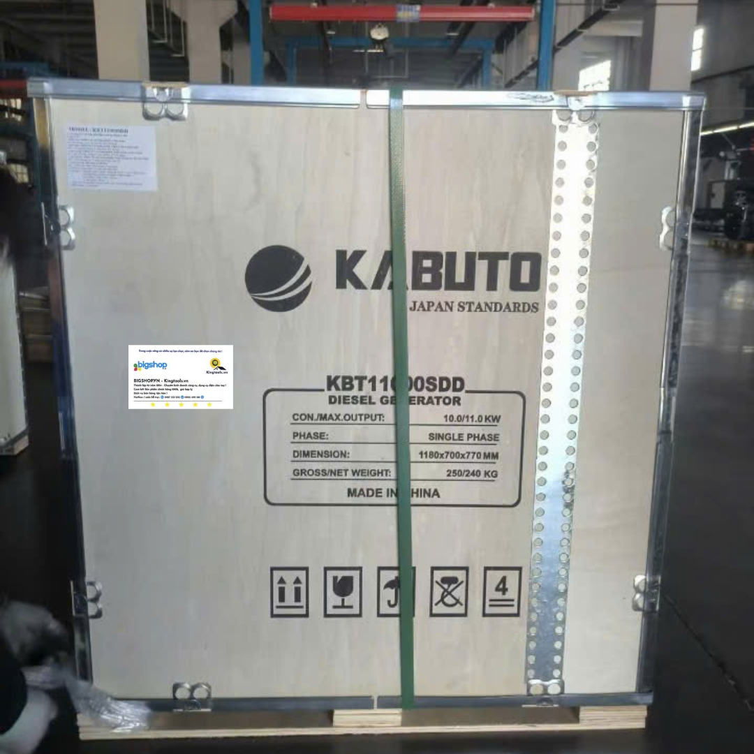 Máy phát điện chạy dầu diesel KABUTO KBT11000SDD (Công suất tối đa 11kW, có cách âm)