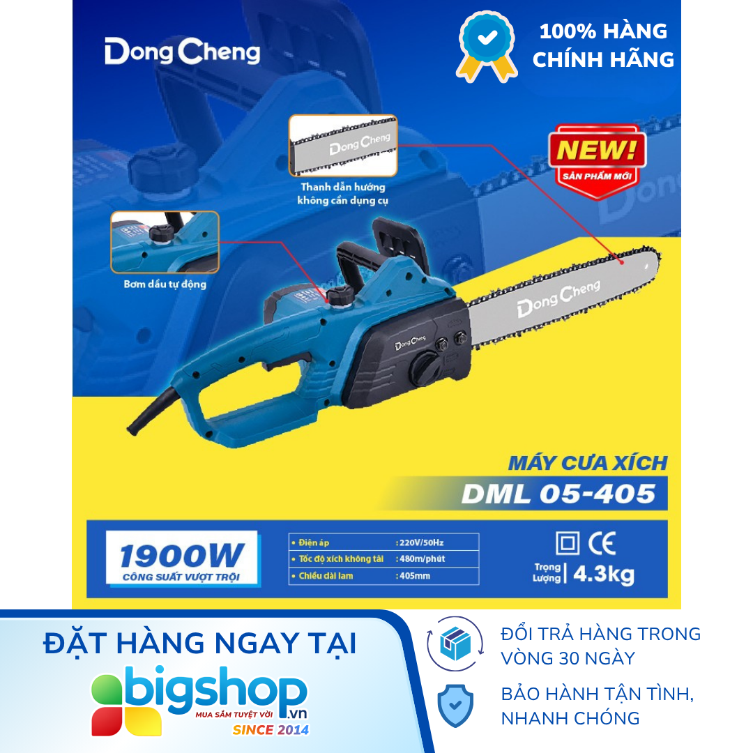 Máy cưa xích điện DONGCHENG DML05-405 (Công suất 1900W, dài 405mm)