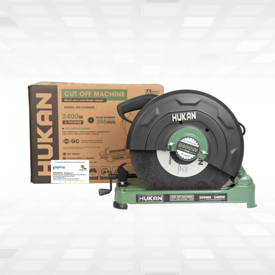 Máy cắt sắt bàn HUKAN GC-COM355 (Công suất 2400W, lưỡi 355mm)