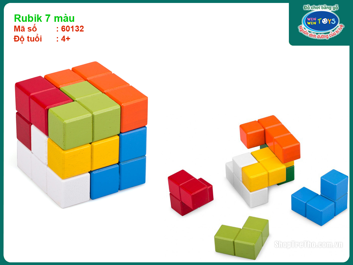 Đồ chơi gỗ Rubik 7 màu