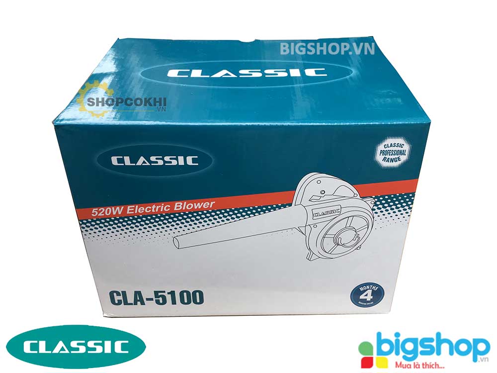 Máy thổi bụi Classic CLA-5100 520w hộp carton