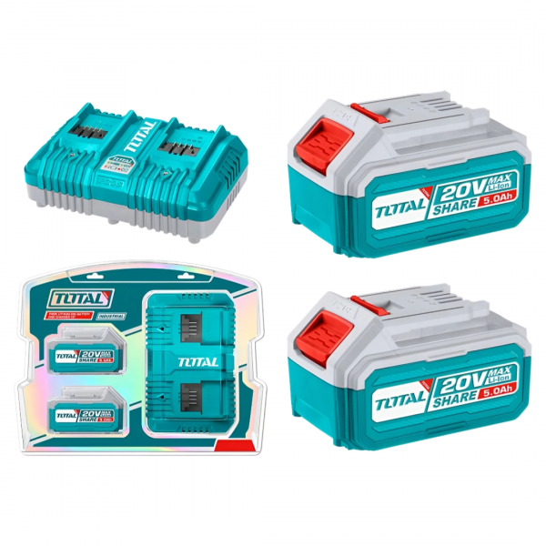 Bộ 1 pin TFBLI2053 và 1 sạc TCLI2034E dùng pin 20V Total TFBCPK2425