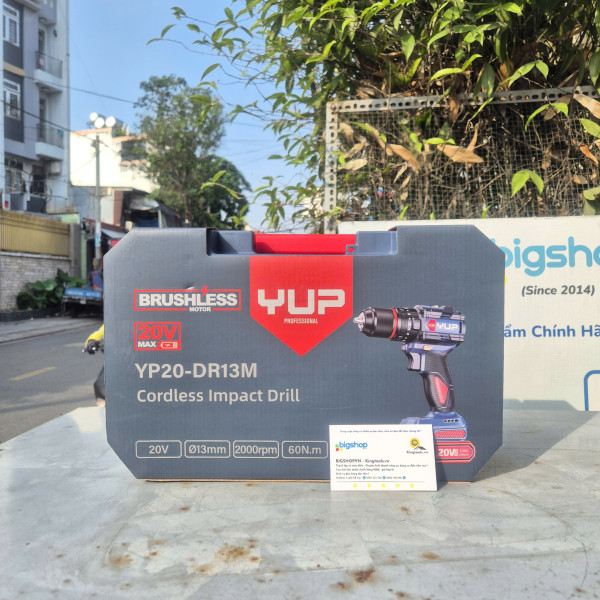 Máy khoan pin YUPAI YP20 DR13M-4.0 13mm có búa, 20V, 60N  (2 pin 4Ah, sạc, hộp nhựa)