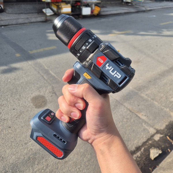 Máy khoan pin YUPAI YP20 DR13M 13mm có búa, 20V, 60N  (2 pin 2Ah, sạc, hộp nhựa)