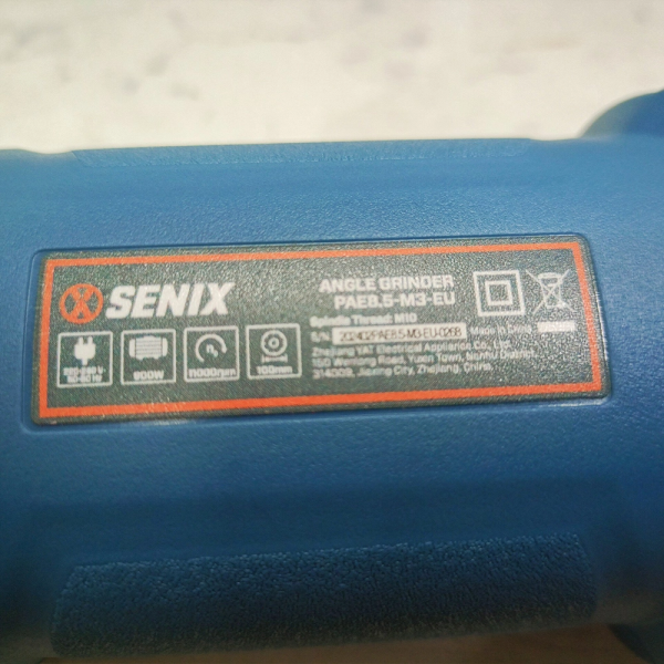Máy mài góc 100mm, công tắc đuôi 900W SENIX PAE8.5-M3-EU