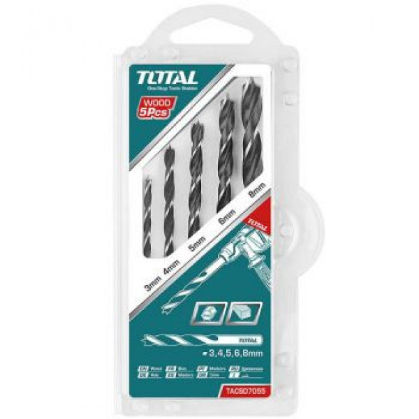 Bộ 5 mũi khoan gỗ TOTAL TACSD7055