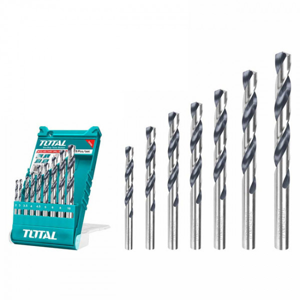Bộ 9 mũi khoan kim loại HSS TOTAL TACSD0095
