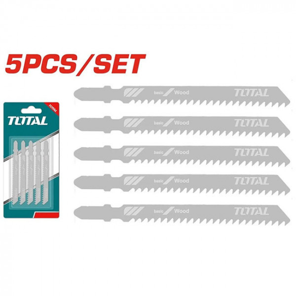 Bộ 5 lưỡi cưa lọng gỗ 8 răng TOTAL TJSBT111C