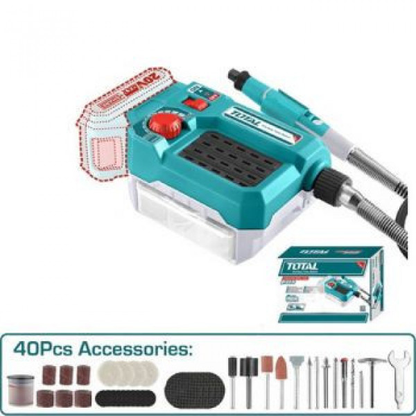 Máy mài khuôn dùng pin Lithium- ion 20V (không kèm pin & sạc) TOTAL TMGLI2001